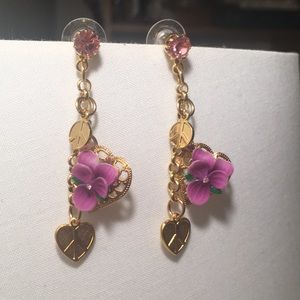 Pair of Tarina Tarantino Gold Charm Earrings